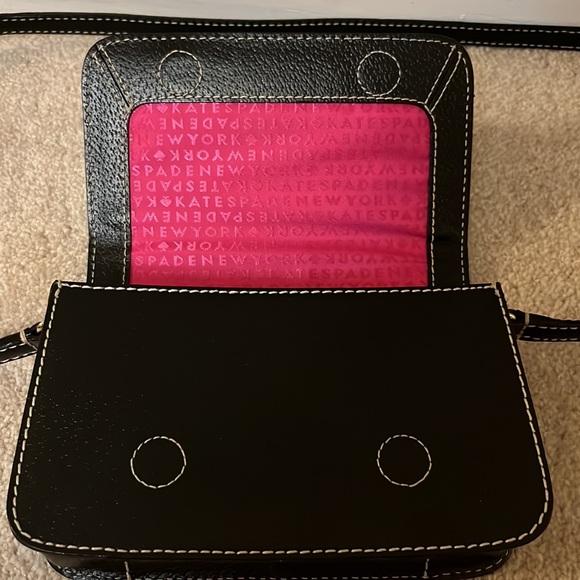 Kate Spade Black Leather handbag- 7.5 x 5 x 2 inches. - Picture 2 of 10